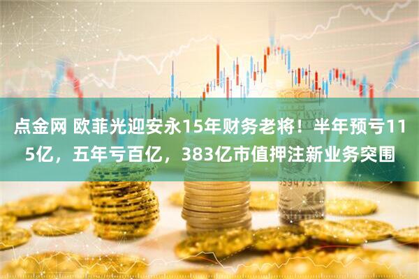 点金网 欧菲光迎安永15年财务老将！半年预亏115亿，五年亏百亿，383亿市值押注新业务突围