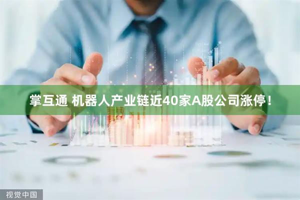 掌互通 机器人产业链近40家A股公司涨停！